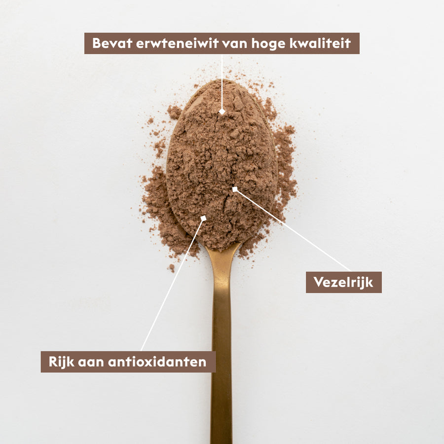 Luxe chocoladesmaak gecombineerd met optimale voeding in het eiwitpoeder van KIANO